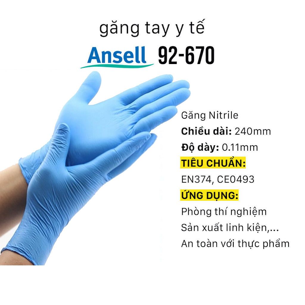 Găng tay chống hoá chất Ansell 92-670