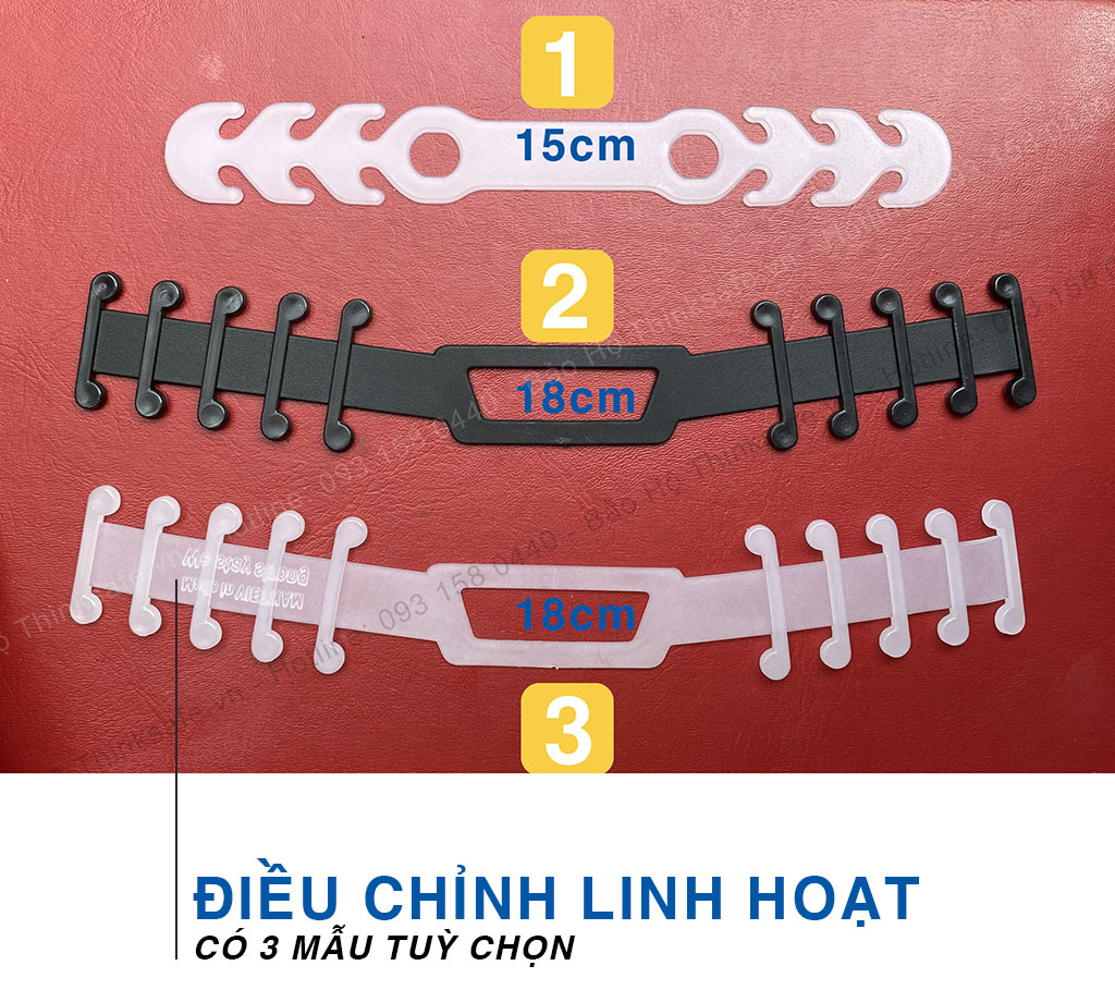Móc Đeo Khẩu Trang Không Đau Tai VN15 | Trắng/Đen
