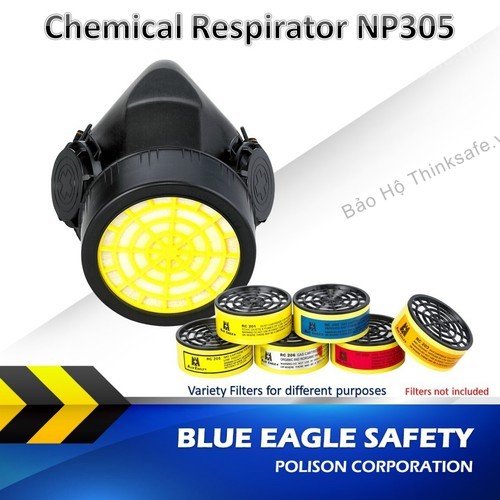 Mặt nạ phòng độc hoá chất NP305 Kèm Phin RC203