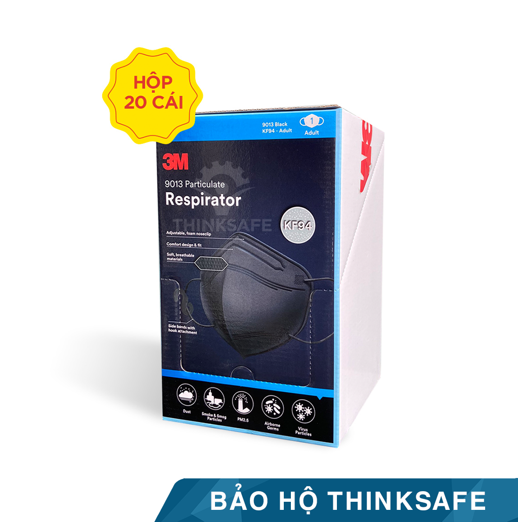 Khẩu Trang Hàn Quốc 3M 9013 Kháng Khuẩn Bụi Mịn | Màu trắng đen