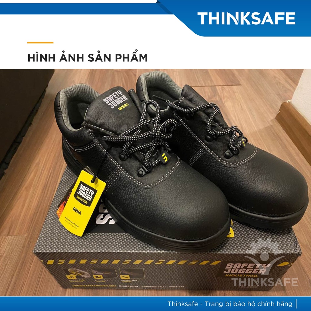 Giày Jogger Rena da thật chống đinh, chống nước Giày công trình thể thao thời trang cao cấp chính hãng - THINKSAFE