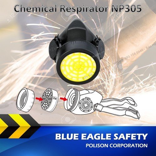 Mặt nạ phòng độc hoá chất Blue Eagle NP305 | Chưa bao gồm phin lọc