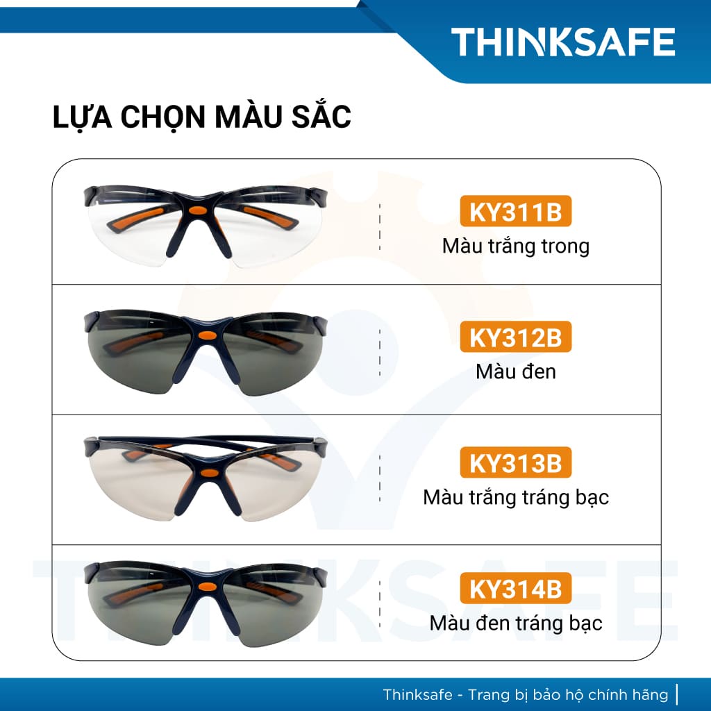 Kính bảo hộ chống bụi KY311 kính chống bụi chống tia UV đi đường chống mờ sương Kính chống bụi chính hãng - THINKSAFE
