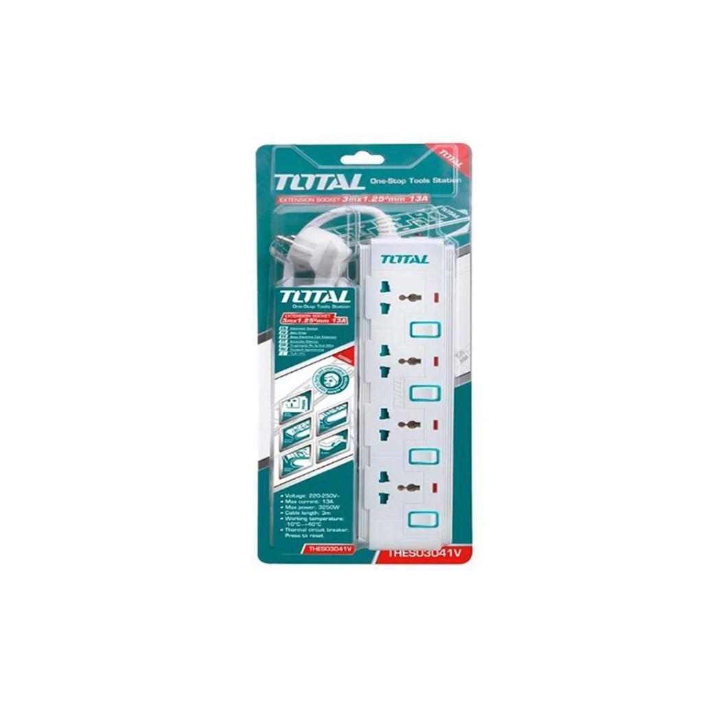 Ổ Cắm Điện TOTAL THES03041V-THES23042V, 4 ổ cắm mở rộng, Có chất liệu chống cháy, Ổ Cắm cao cấp - Thinksafe