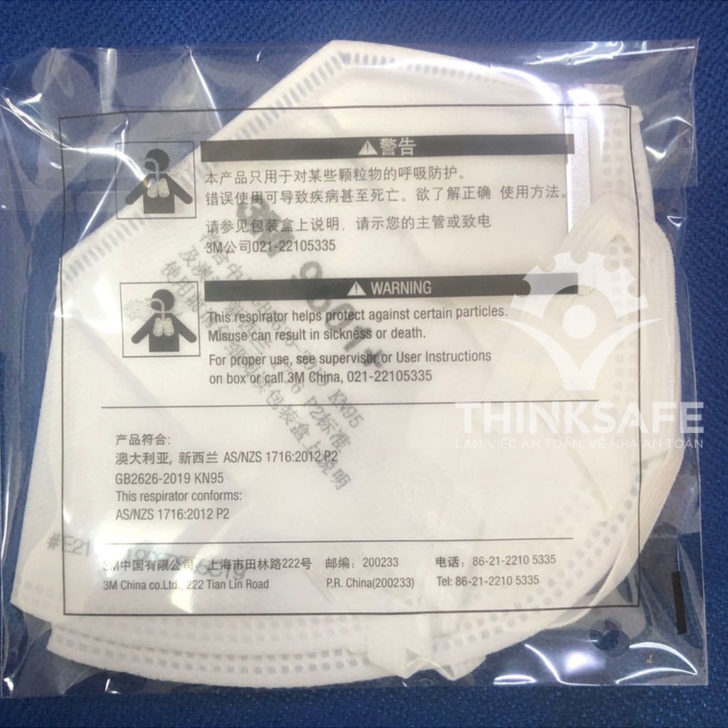Khẩu trang có van 3M 9001V 3D kháng khuẩn chống bụi mịn phòng dịch dùng trong y tế Khẩu trang 3M chính hãng - THINKSAFE