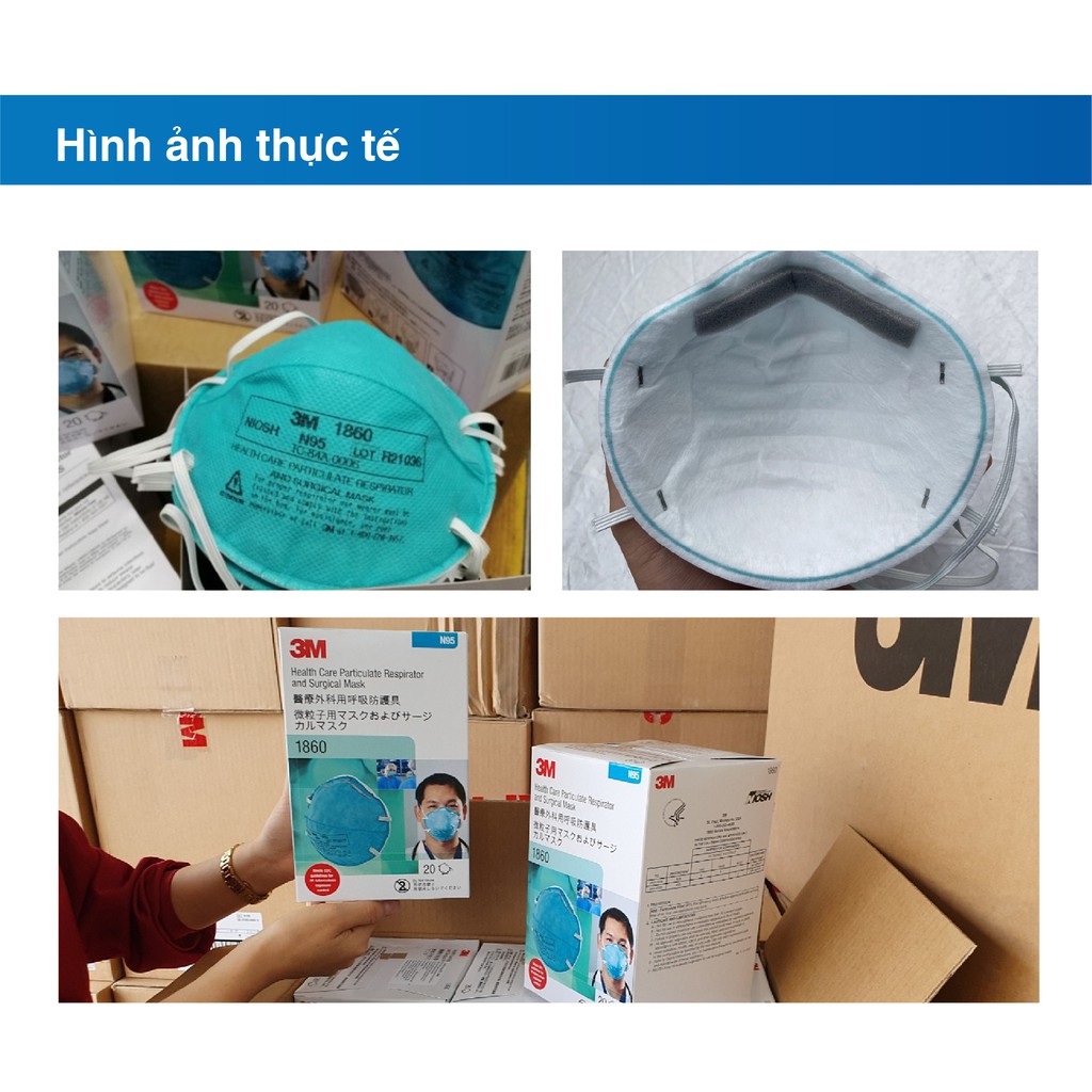 Khẩu Trang 3M 1860 Chính Hãng | Tiêu chuẩn N95
