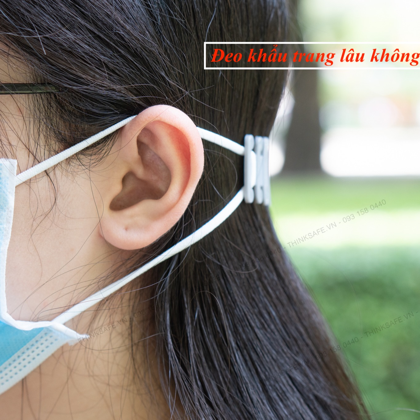 Móc Đeo Khẩu Trang Không Đau Tai VN15 | Trắng/Đen