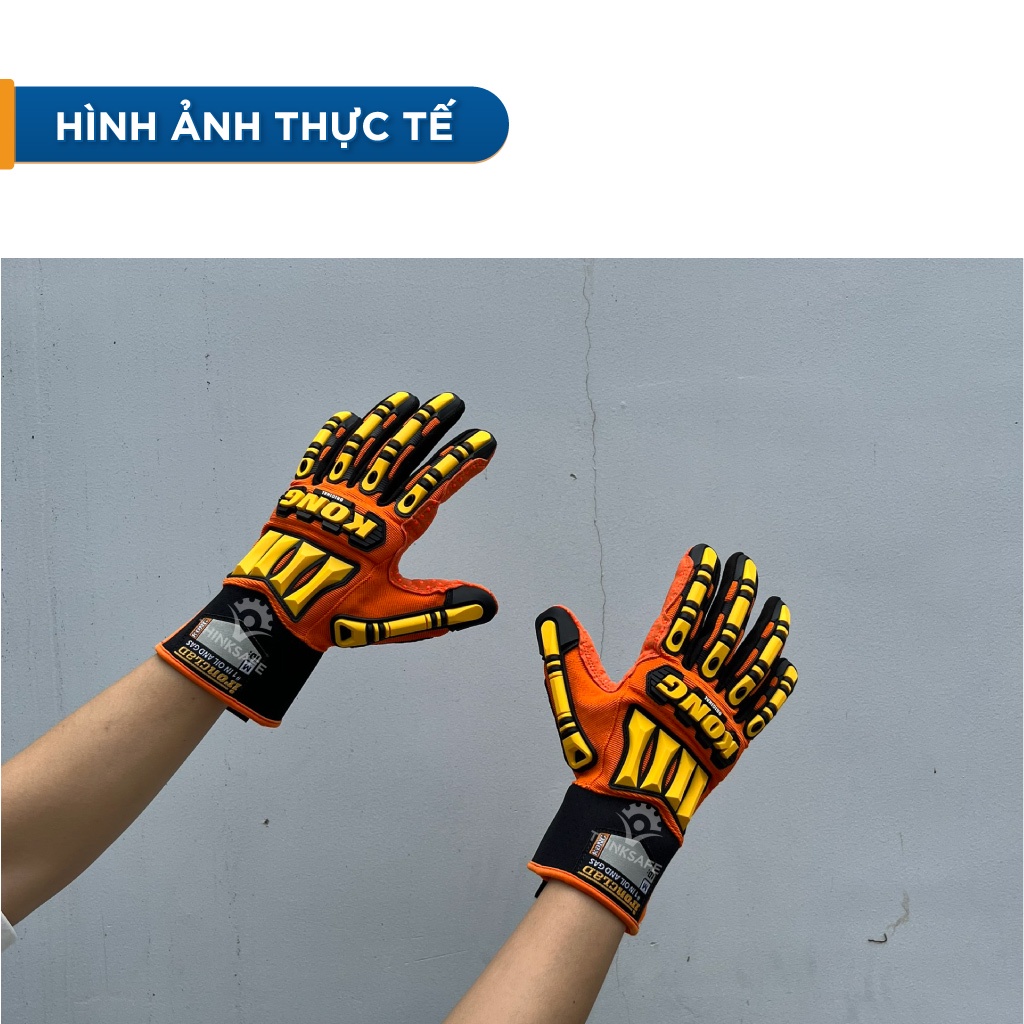 Găng tay bảo hộ chống va đập KONG Bao tay bảo hộ chống rung, chống va đập máy móc cơ khí, găng chống dập ngón