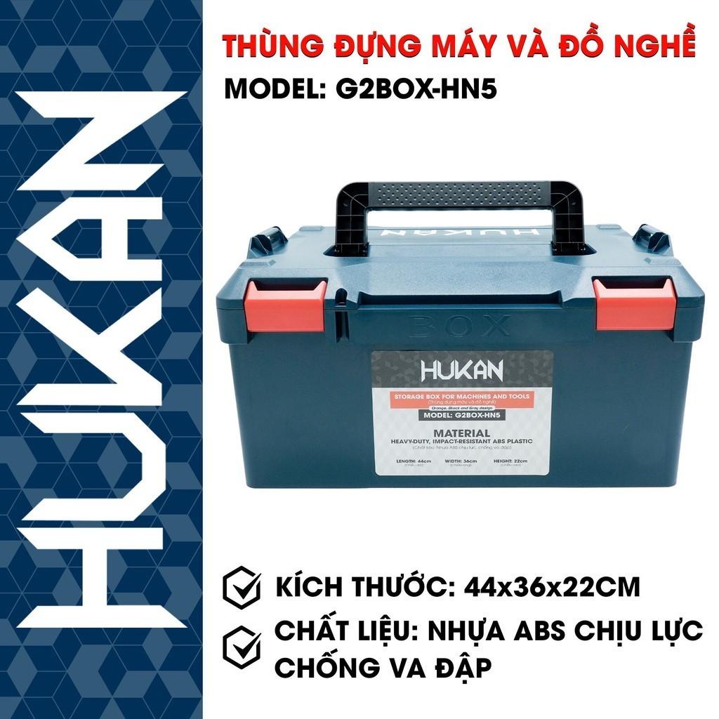 Hộp Đựng Máy Và Đồ Nghề HUKAN G2BOX-HN5 chất liệu Nhựa ABS chịu lực, chống va đập, kích thước 44*36*22cm