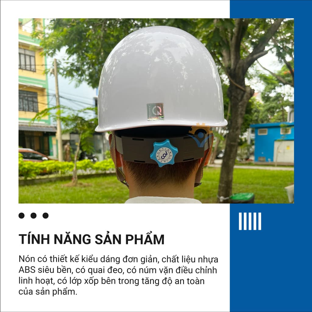 Nón bảo hộ  cao cấp COV Hàn Quốc, nón công trình bảo hộ nhựu ABS bảo vệ đầu, chống va đập đâm xuyên COV-HF-007