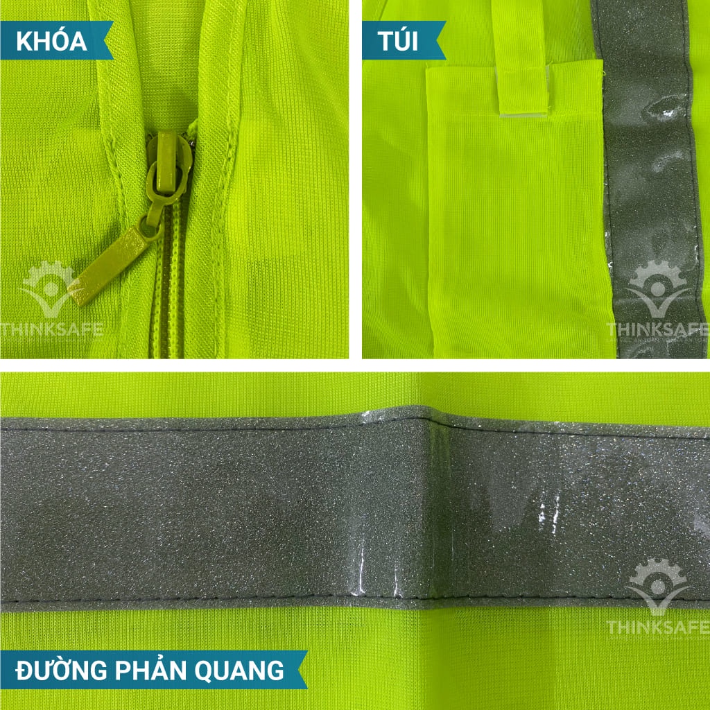 Áo phản quang kỹ sư thoáng mát, mỏng nhẹ chuyên dùng cho kỹ sư, nhận gia công may và in ấn theo yêu cầu - THINKSAFE