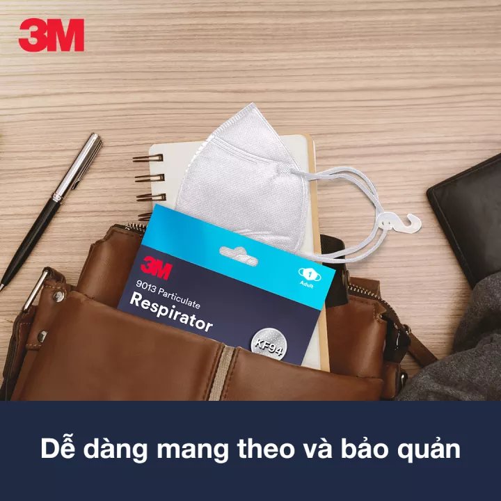 Khẩu Trang Hàn Quốc 3M 9013 Kháng Khuẩn Bụi Mịn | Màu trắng đen