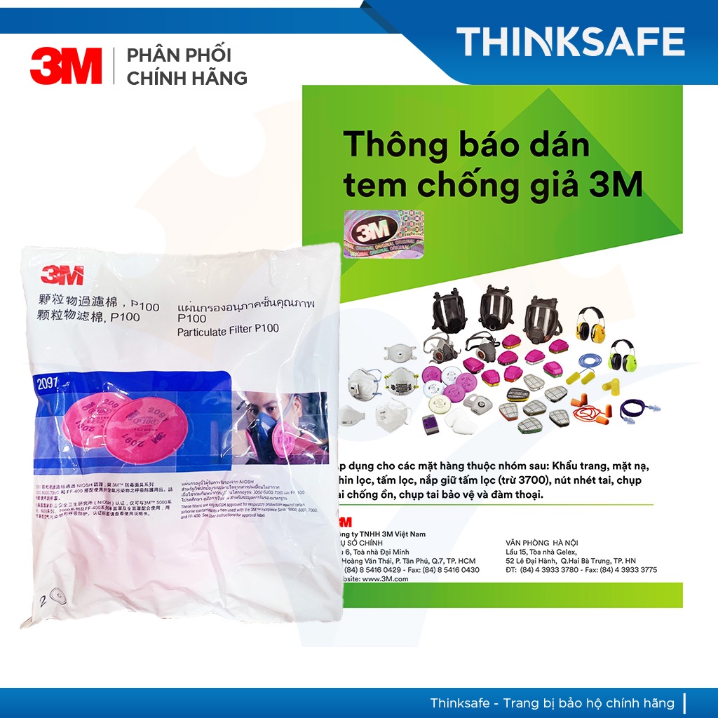 Các loại phin lọc 3M cho mặt nạ phòng độc