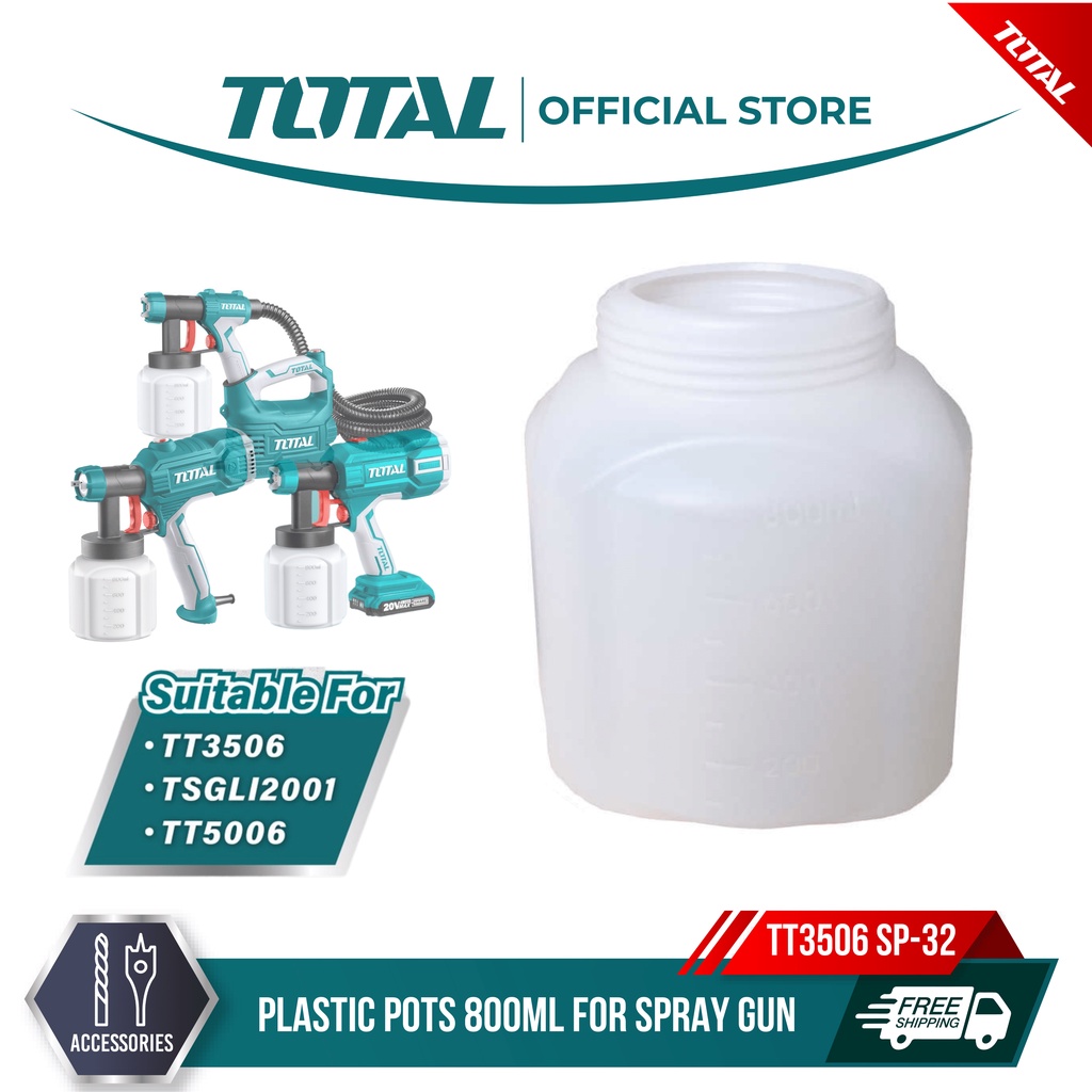 Bình đựng sơn TOTAL TT3506 (SP-32) 800ML (Lẻ bình nhựa)