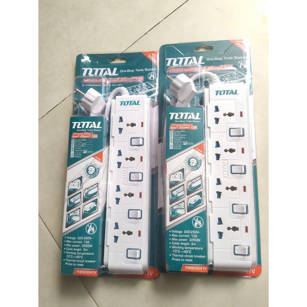 Ổ Cắm Điện TOTAL THES03041V-THES23042V, 4 ổ cắm mở rộng, Có chất liệu chống cháy, Ổ Cắm cao cấp - Thinksafe