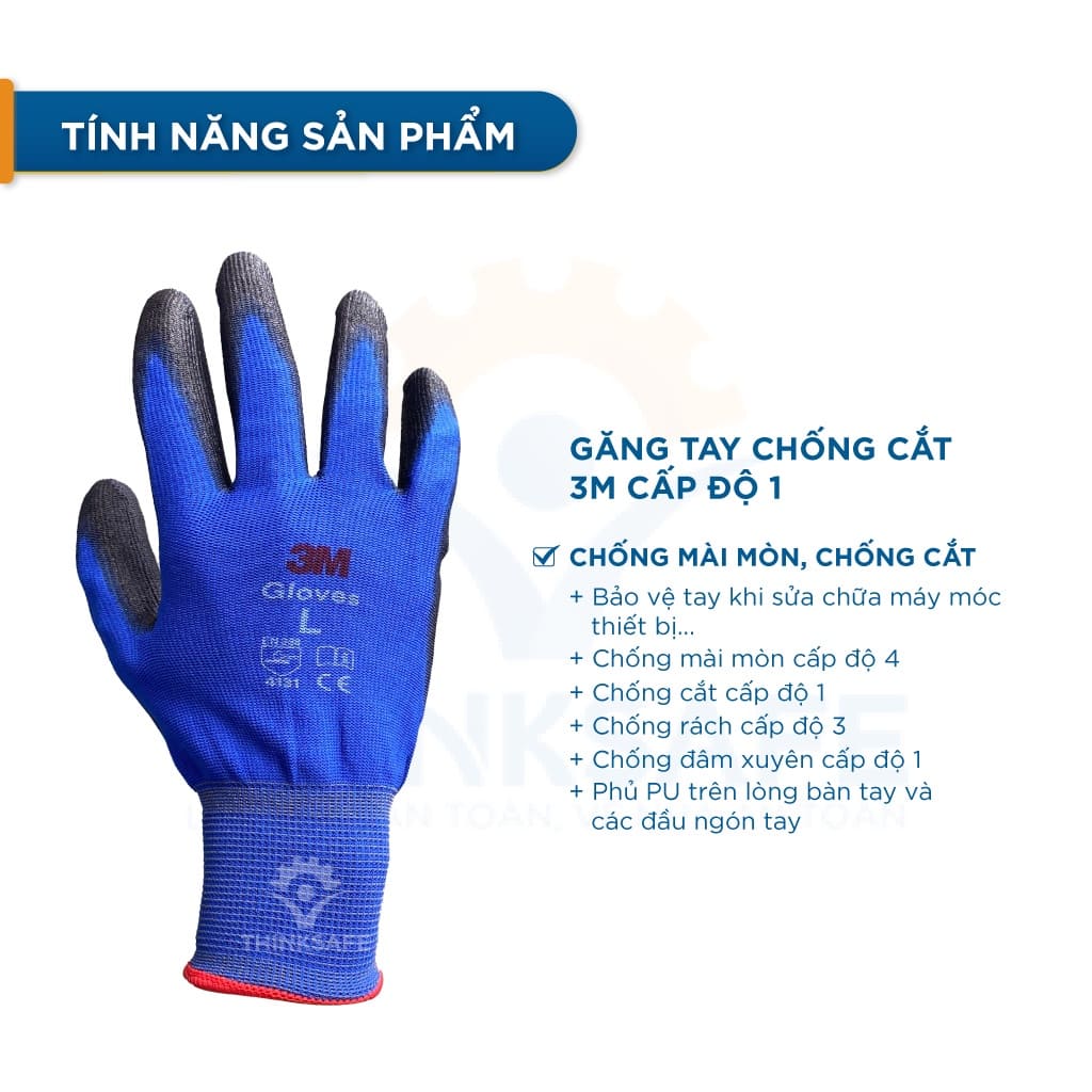 Găng tay 3M chống cắt cấp độ 1 - LV1