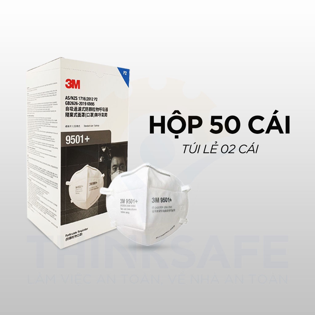 Khẩu trang có van 3M 9001V 3D kháng khuẩn chống bụi mịn phòng dịch dùng trong y tế Khẩu trang 3M chính hãng - THINKSAFE