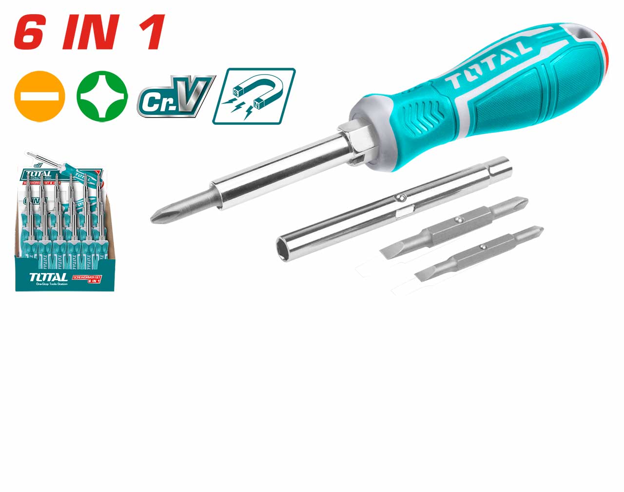 Bộ tua vít 8 trong 1 Total TACSDS0706  TACSDS1726