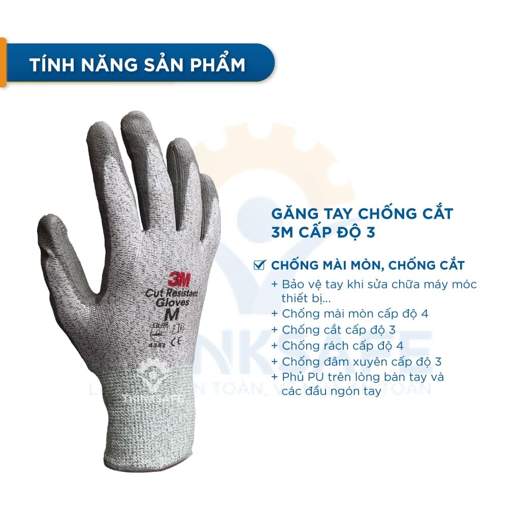 Găng tay chống cắt 3M cấp độ 3 - LV3