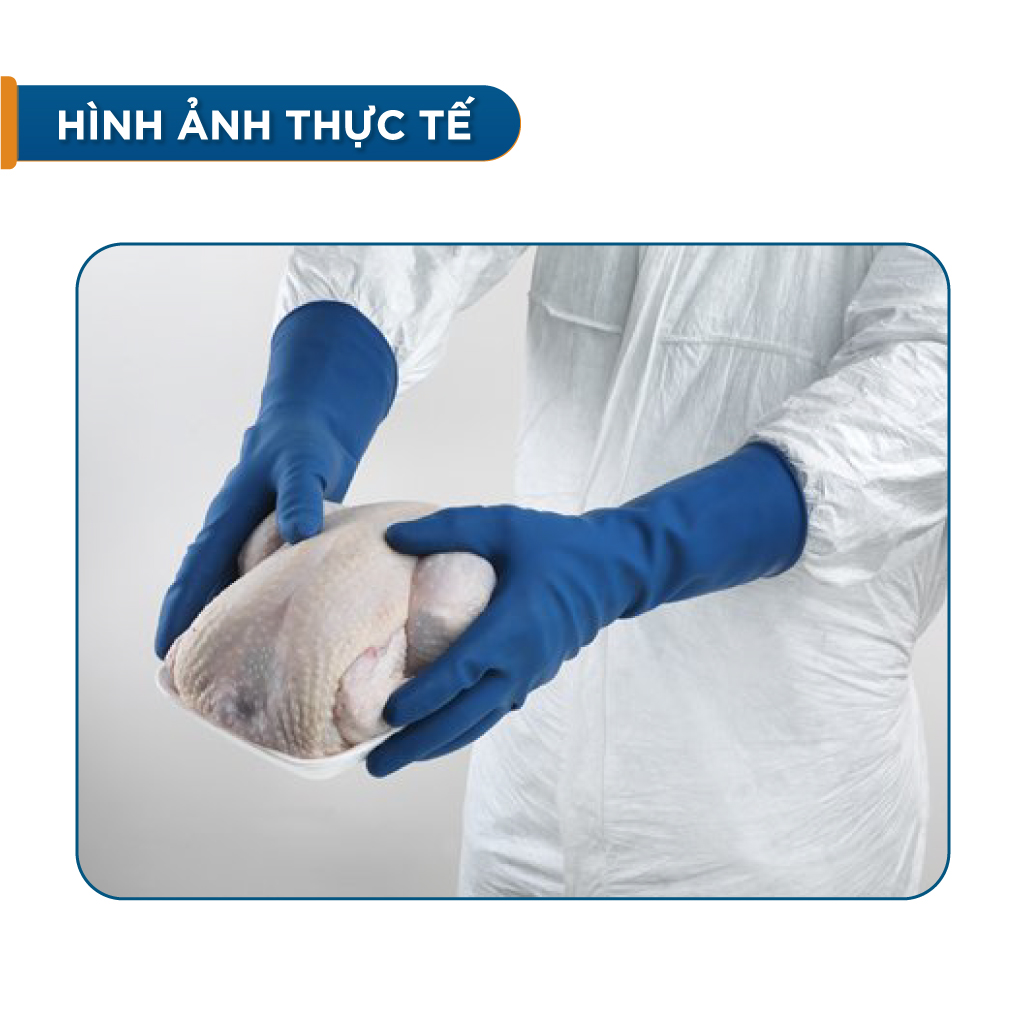 Găng tay chống hoá chất Ansell Blue 14-896