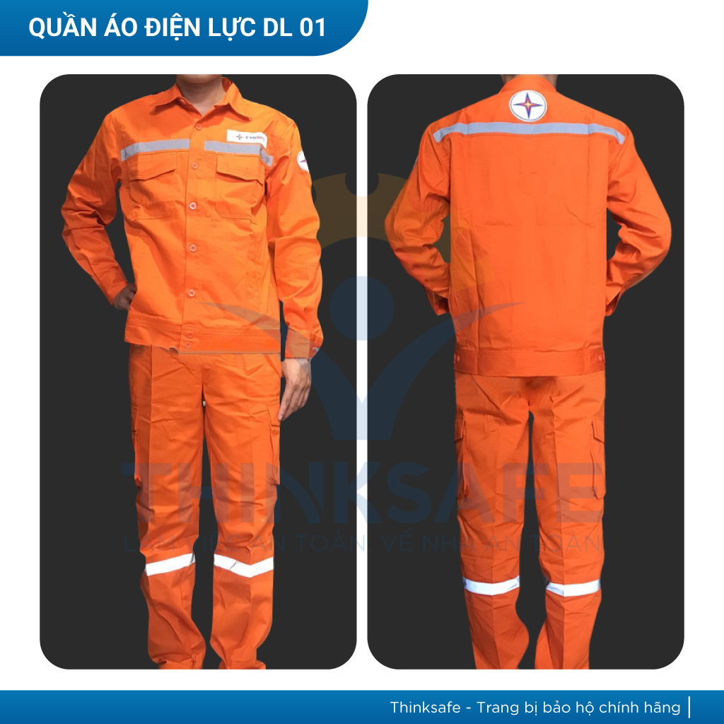 Quần áo điện lực DL 01 | Nhận may in logo đồng phục lao động