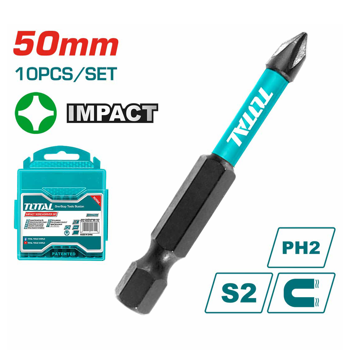 Bộ mũi bắt vít có từ TOTAL TACIM16PH223