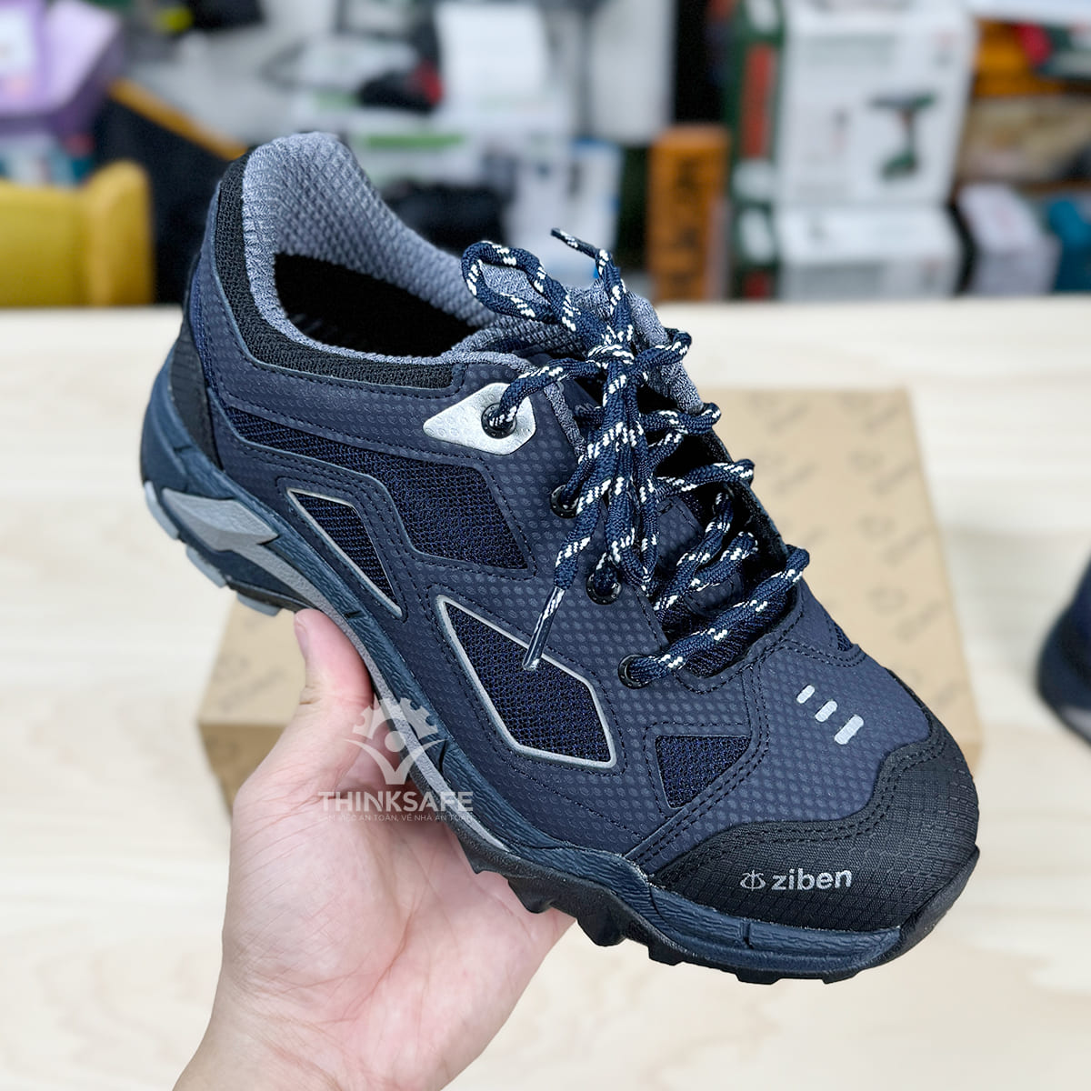 Giày bảo hộ Hàn Quốc ZIBEN 162N giày thấp cổ chống nước, đập ngón, chống tĩnh điện, kiểu dáng thời trang - Thinksafe