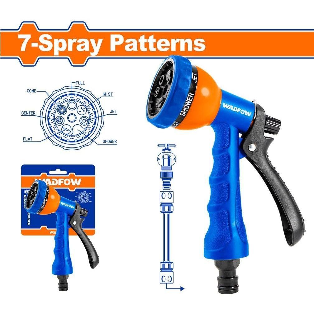 Vòi xịt nước Wadfow WSN1E03 WSN1E07 Vòi xịt tưới cây 3 tia và 7 tia, đầu phun nước thân nhựa abs - Thinksafe