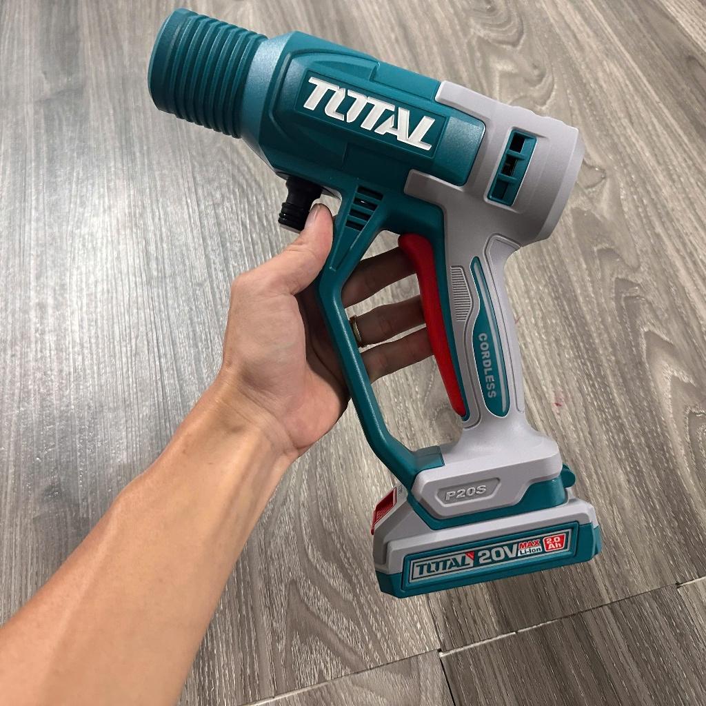 Máy xịt rửa áp lực pin 20V Total TPWLI20362 Máy rửa xe pin 24.8 bar, lưu lượng 2.8 lít/phút kèm phụ kiện
