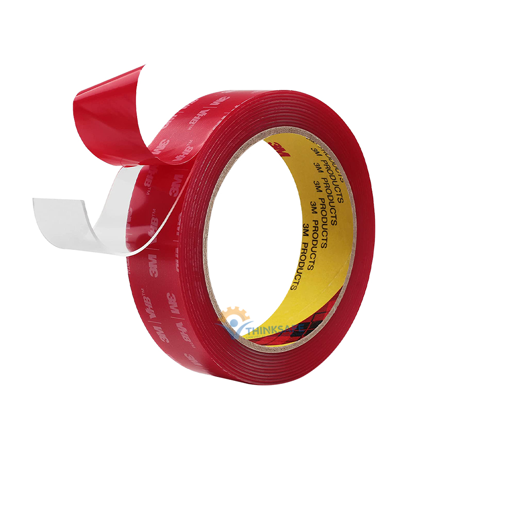 Băng keo 2 Mặt 3M VHB 4910 trong suốt 10mmx33m (Đỏ)