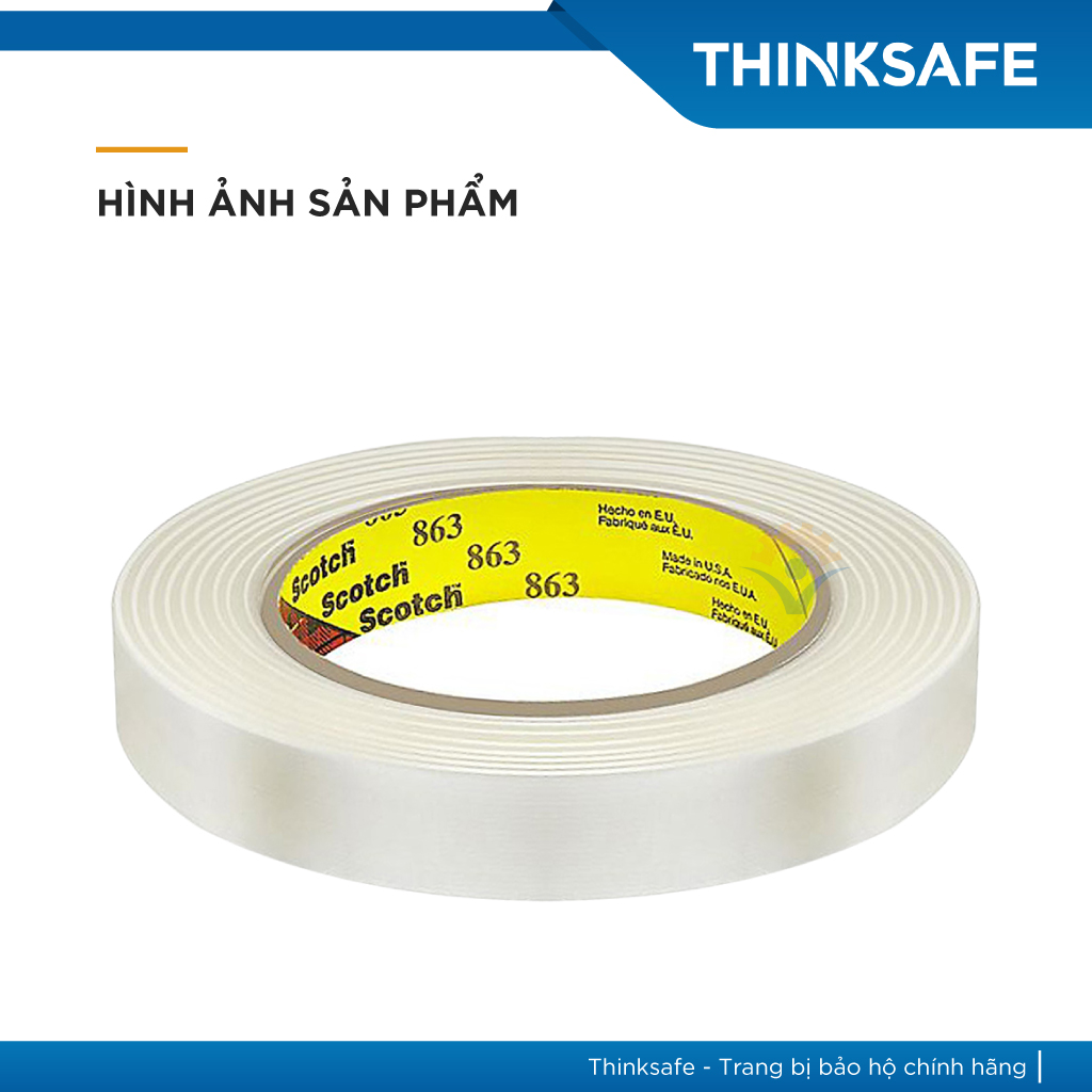 Băng keo môt mặt gia cường sợi thủy tinh 3M 863