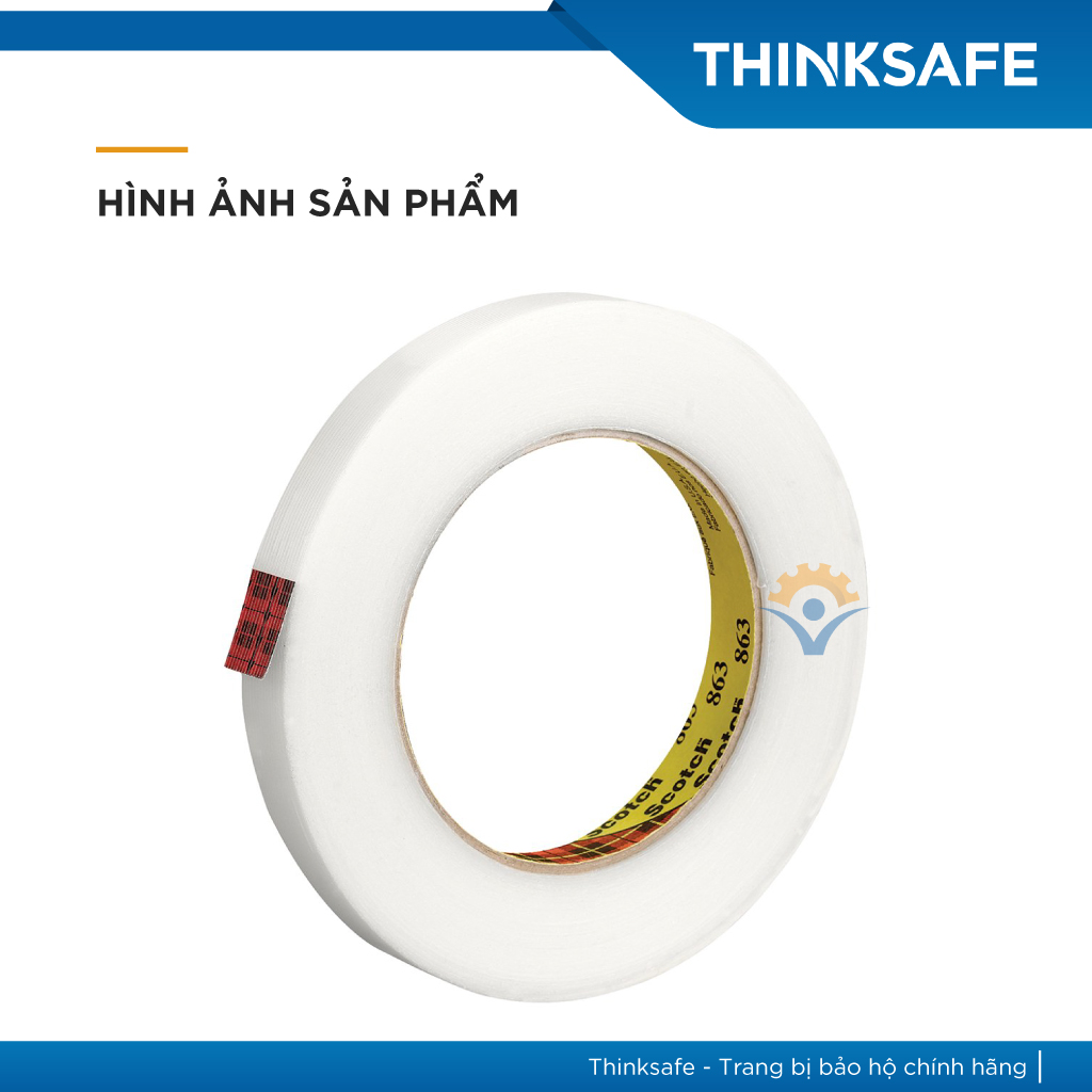 Băng keo môt mặt gia cường sợi thủy tinh 3M 863