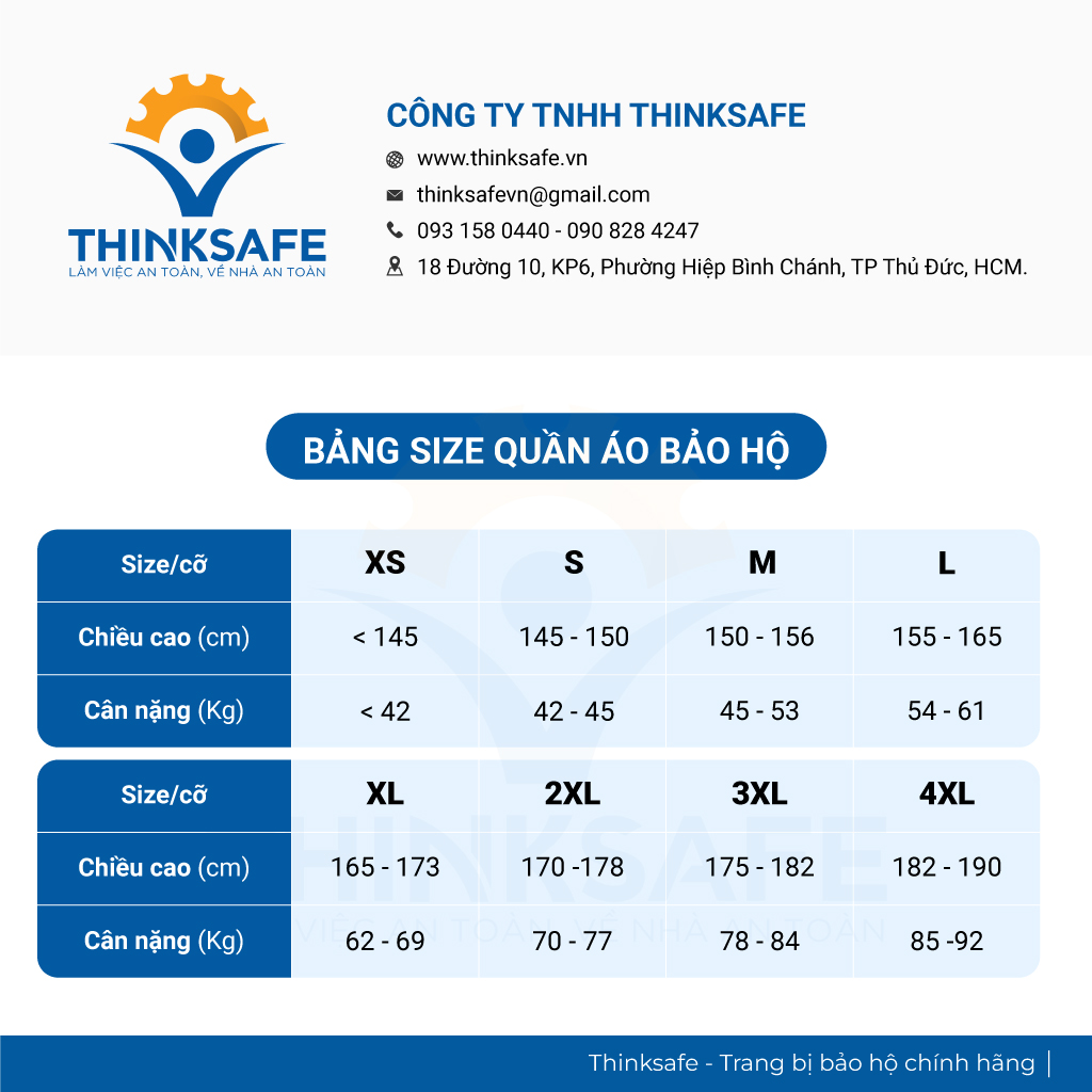 Quần áo bảo hộ cao cấp TSK08