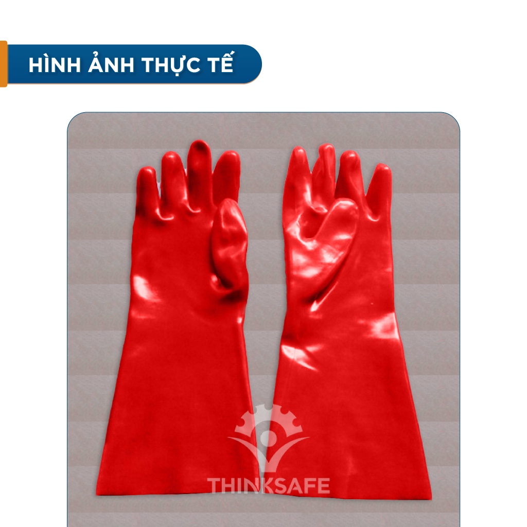 Găng tay chống hóa chất Deltaplus PVCC400 chống dầu, hóa chất chuyên dùng công việc cơ khí máy móc