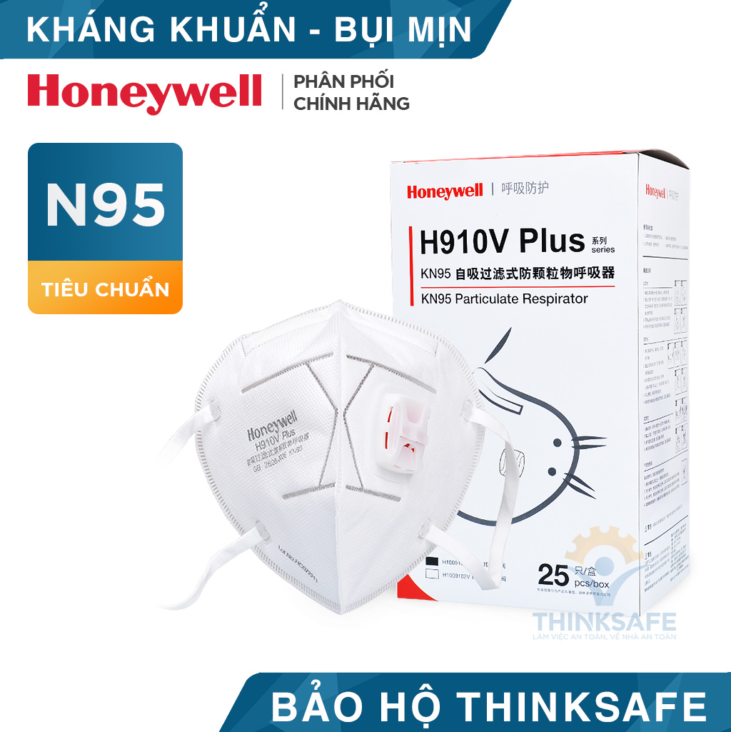 Khẩu trang Có Van Thở Honeywell H910V+ | Màu trắng