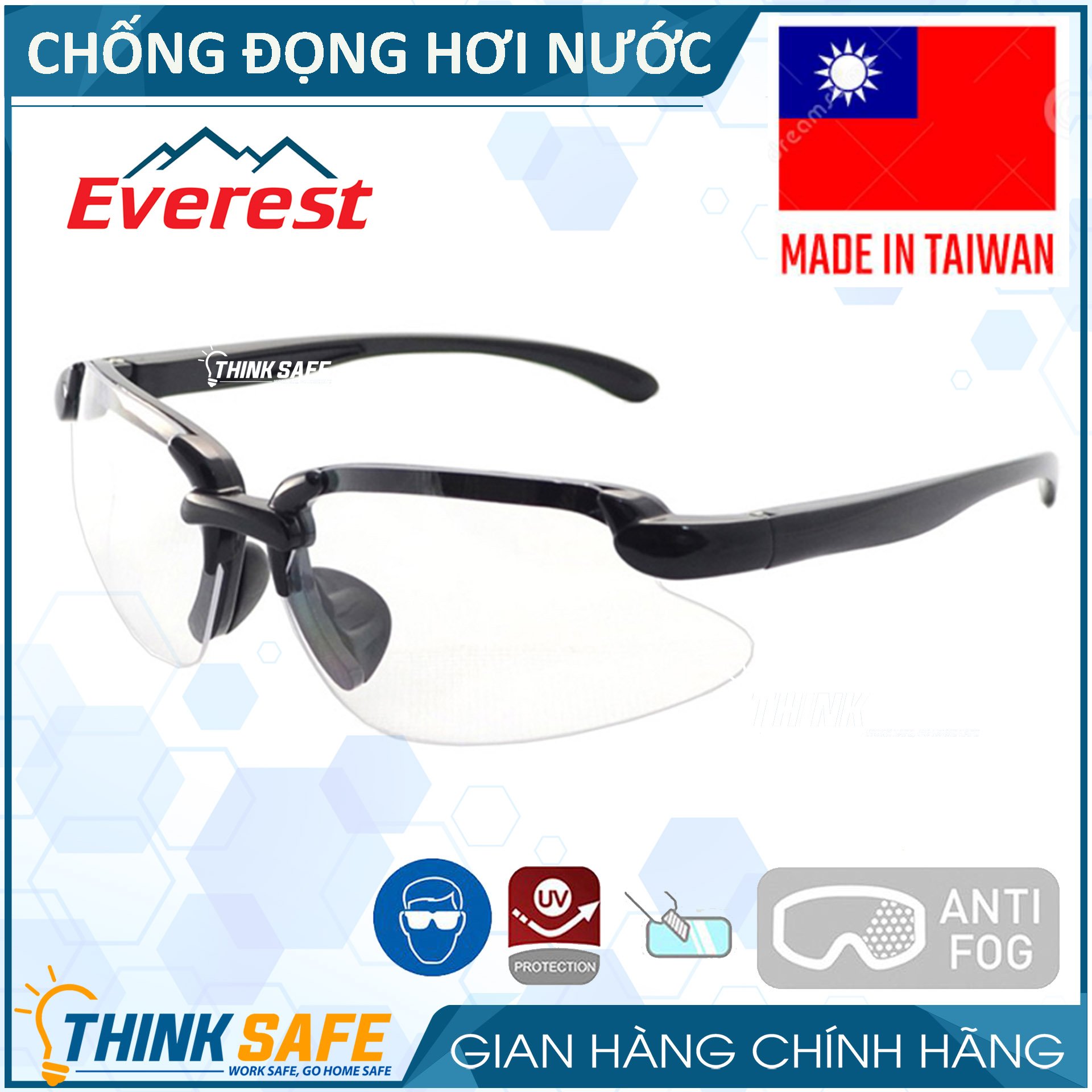 Kính bảo hộ Everest EV901 - Màu trắng