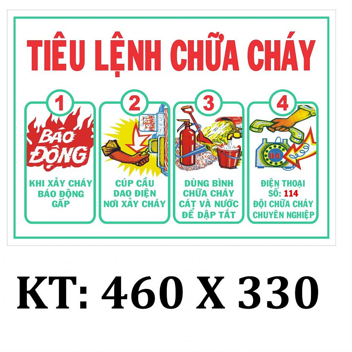 Tiêu lệnh PCCC 4 Tấm/Bộ