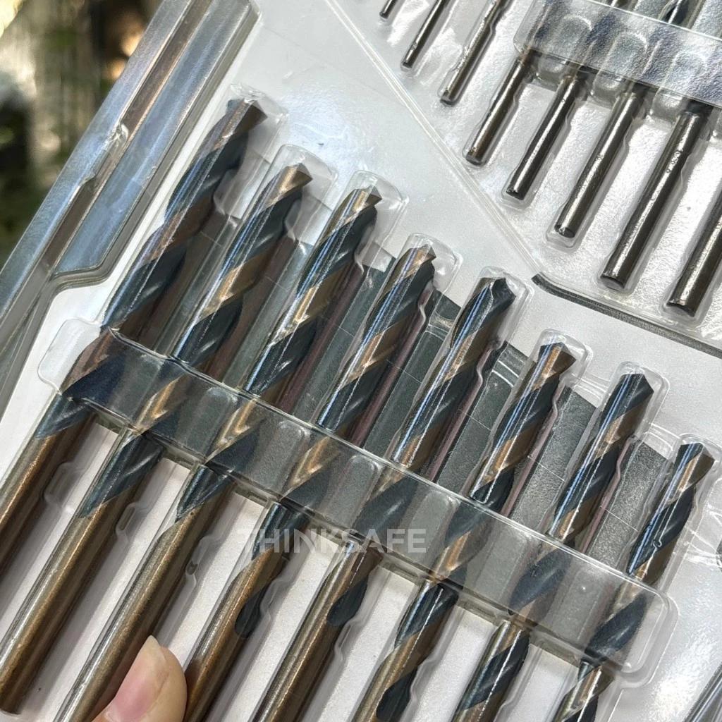Bộ mũi khoan kim loại HSS 6-19 chi tiết Total nhiều kích thước 1-10mm Mũi khoan sắt, khoét lỗ kim loại -  Thinksafe