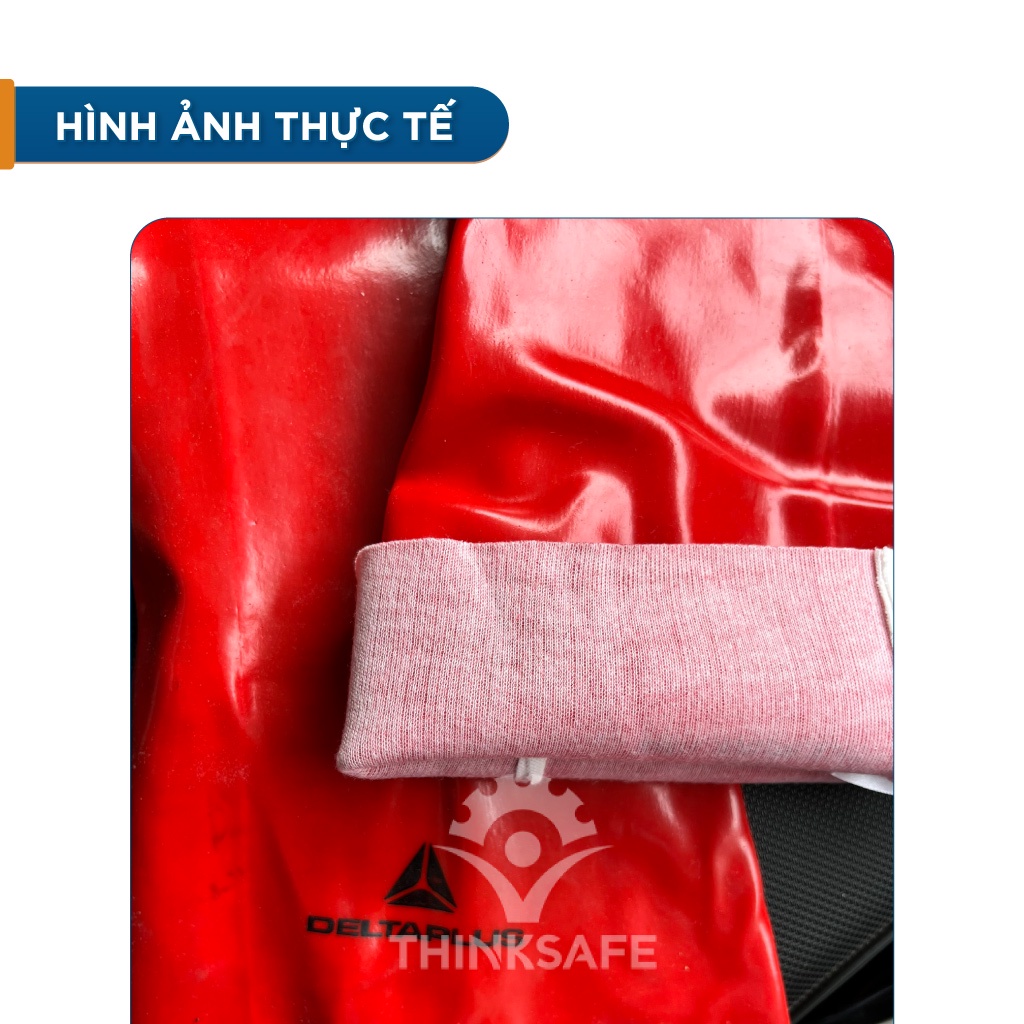 Găng tay chống hóa chất Deltaplus PVCC400 chống dầu, hóa chất chuyên dùng công việc cơ khí máy móc