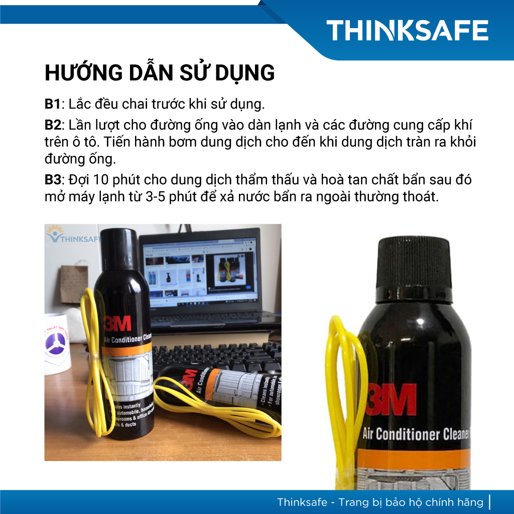 Chai Vệ sinh dàn lạnh ôtô 3M AC 250ML