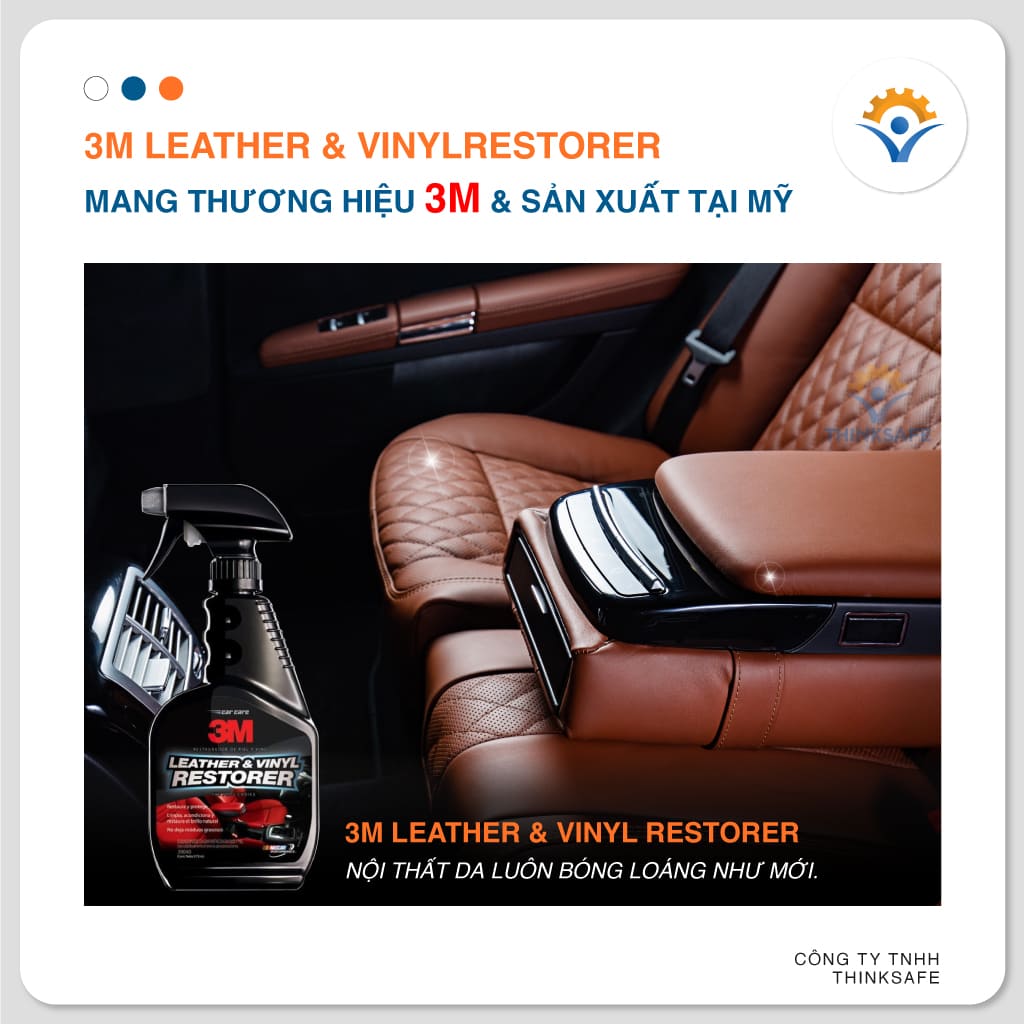 Vệ sinh bảo dưỡng nội thất ô tô 3M Leather & Vinyl Restorer 473ml