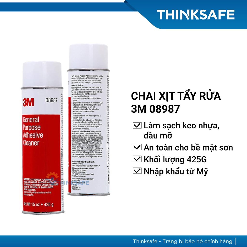 Chai xịt tẩy rửa vết keo nhựa đường 3M 08987