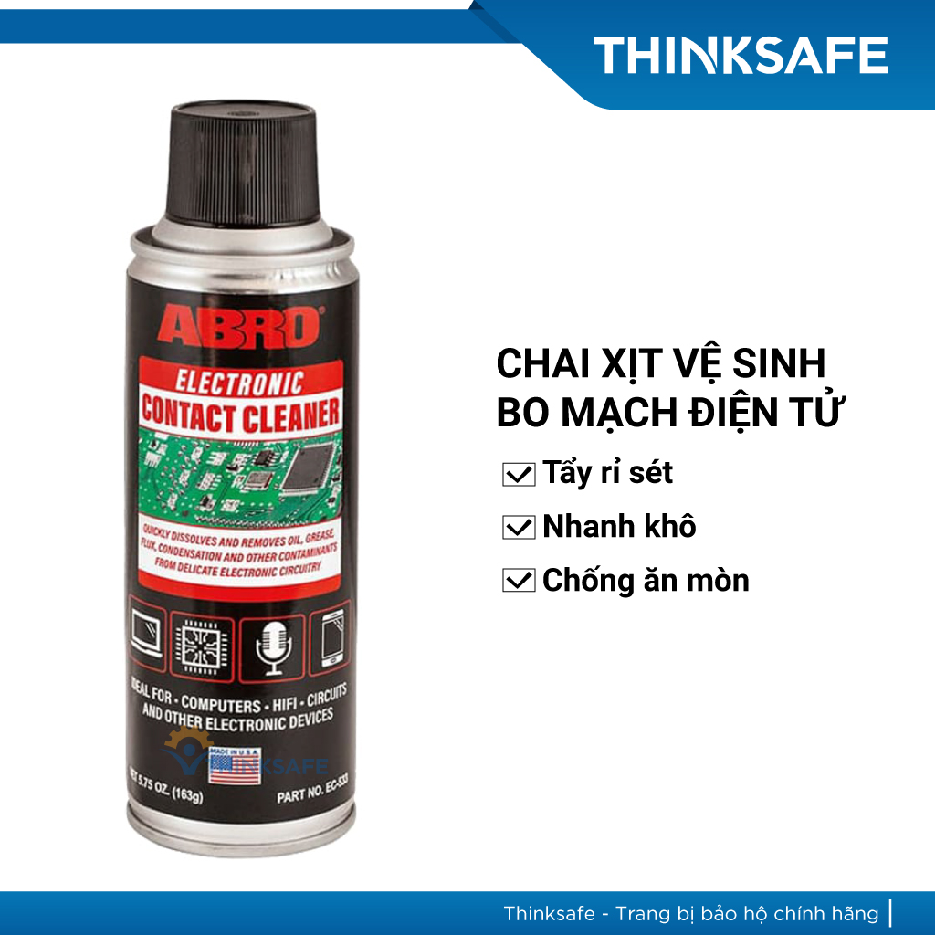 Chai xịt vệ sinh bo mạch điện tử Abro Usa Electronic Contact Cleaner 163G