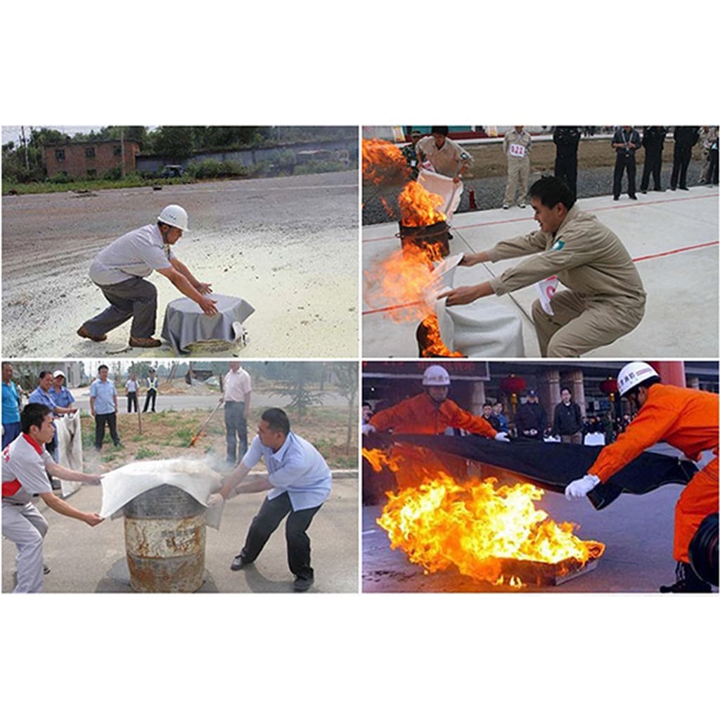 Chăn dập lửa sợi thủy tinh, chịu nhiệt độ cao, kích thước 1m2 và 2m dễ sử dụng, bạt phủ máy móc khi hàn - THINKSAFE