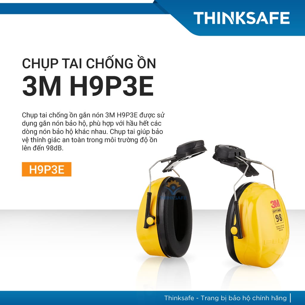 Chụp tai chống ồn 3M H9P3E (chưa gồm nón))