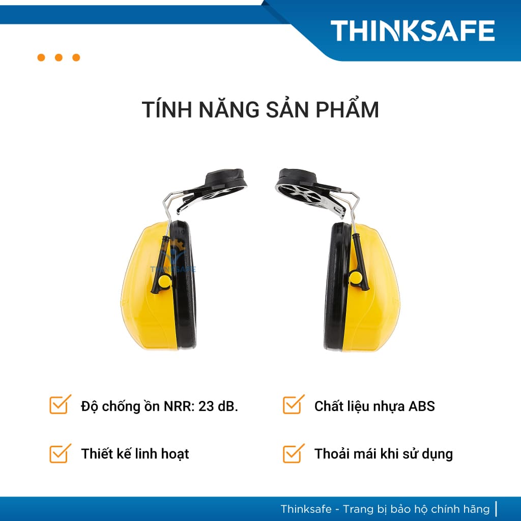 Chụp tai chống ồn 3M H9P3E (chưa gồm nón))