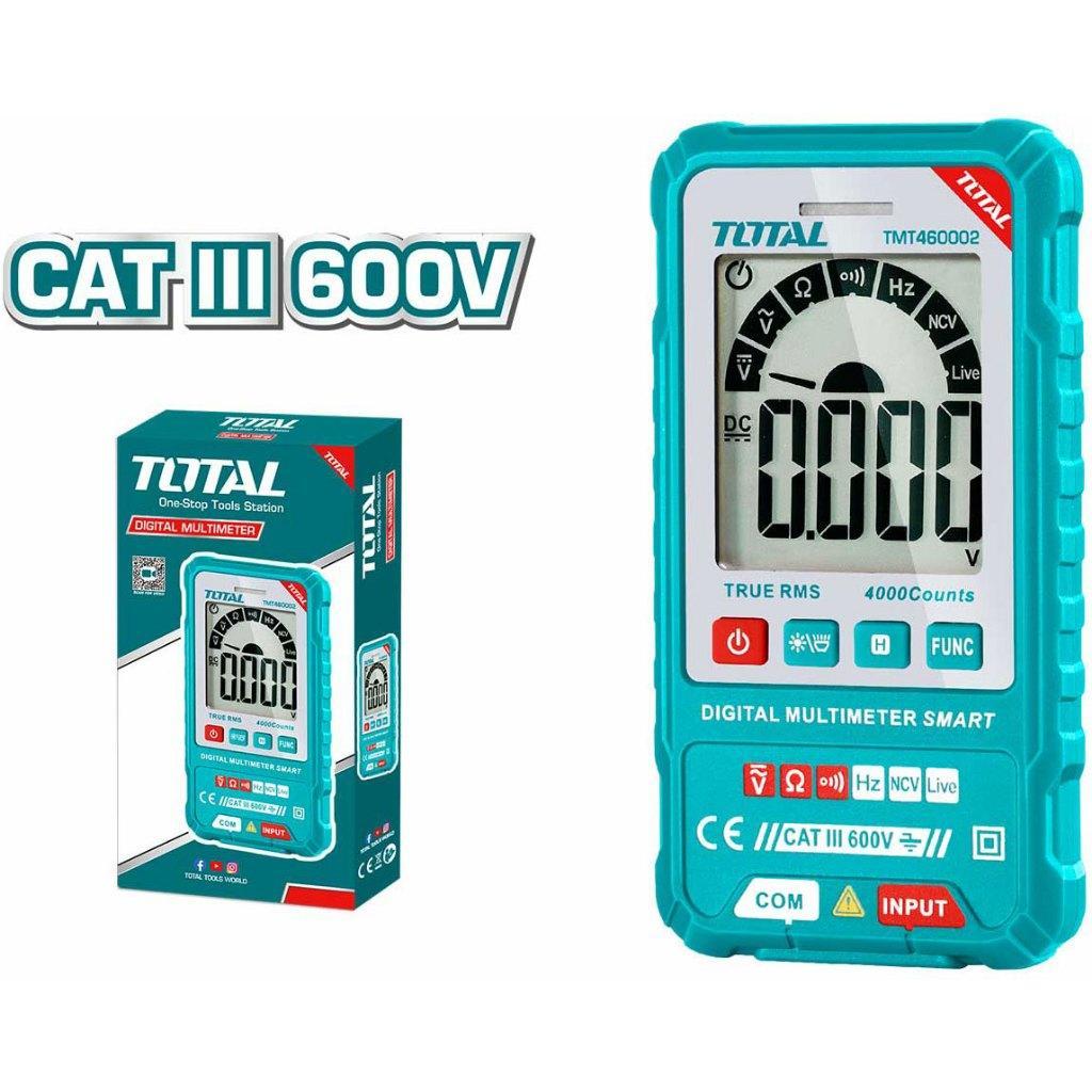 Đồng hồ đo điện vạn năng Total TMT460011 2000 số đếm, AC/DC 0.8-600V, điện trở 600kΩ tự động tắt nguồn - Thinksafe