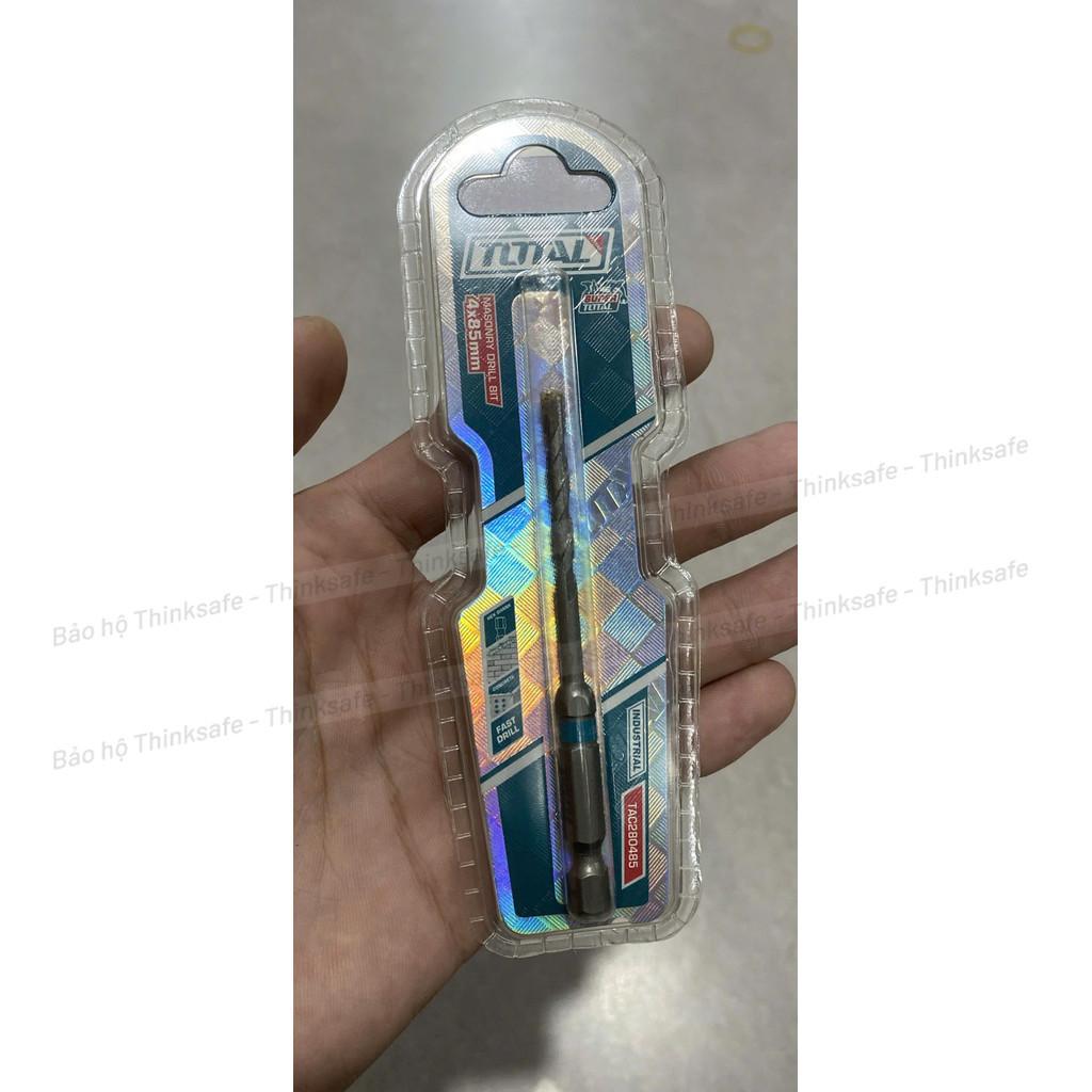 Mũi khoan bê tông không tắc kê TOTAL mẫu mới, kích thước 4-10mm chuôi lục giác khoan ngọt trên bê tông, xi măng, gạch