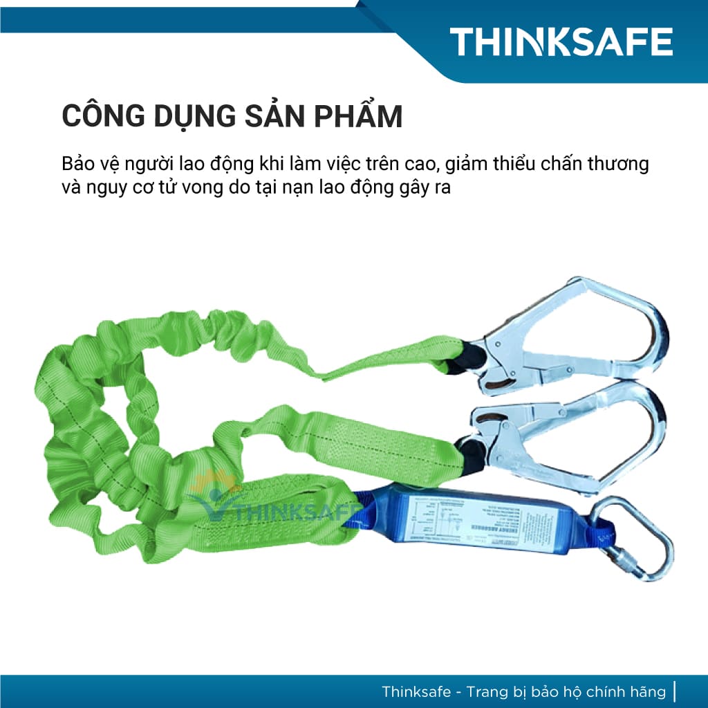 Dây an toàn chống sốc 2 móc Everest Ev516