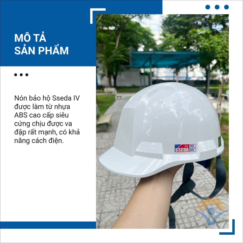 Nón bảo hộ Sseda 4 Hàn Quốc, mũ bảo vệ đầu, chống va đập, có núm vặn - THINKSAFE